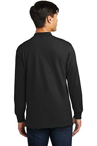 PORT AND COMPANY Mock Turtleneck (PC61M) Jet Black, S2