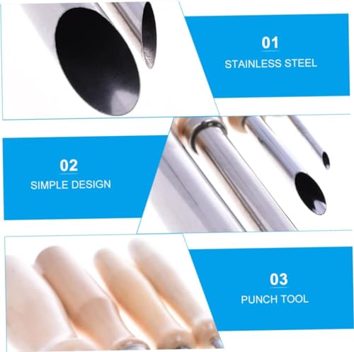 Image of Worison 4 Pcs Round Hole Cutter Stainless Steel Circle Shaping Pottery Clay Sculpture Tools
