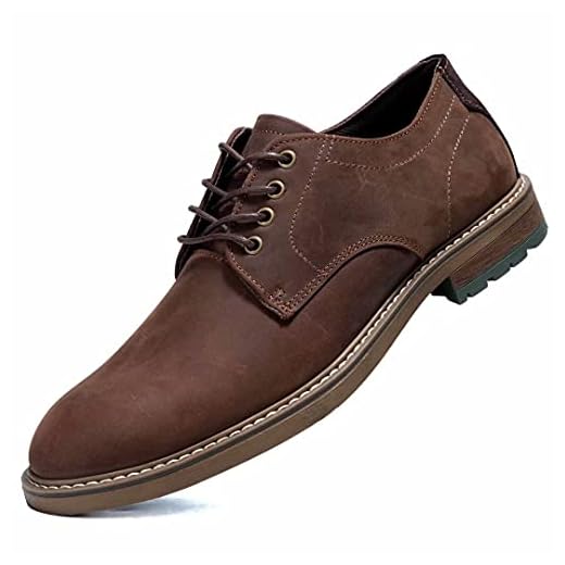 Sapato social masculino Oxford, bico liso, couro genuíno, Marrom marrom (168), 11.5