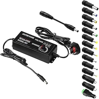 ADDLIVE Universal Power Adapter Variable Voltage 3V-24V 2A 48W, Adjustable AC to DC Power Supply Adapter Charger Variable Voltage, Multi Voltage Power Adapter with 14 Tips and Polarity Converter