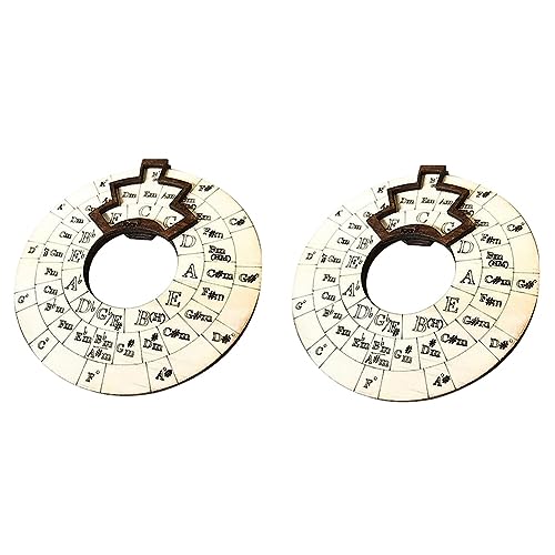 casstaly Circle of Fifths Wheel - Ruedas de acordes de madera, herramienta de melodía para decoración
