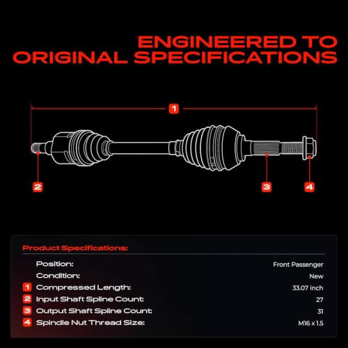 A-Premium Front Right Passenger Side CV Axle Shaft Assembly by A-Premium - Used condition - Image 3