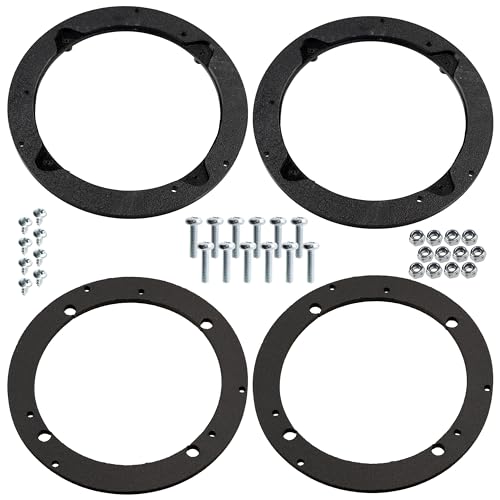 AERZETIX Kit de 2 adaptateurs de Haut-parleurs Ø130 mm Compatible avec Citroen C8 / Evasion/Peugeot 206/306 / 405/406 / 807 / Fiat Ulysse ZAF 179 / Suzuki...