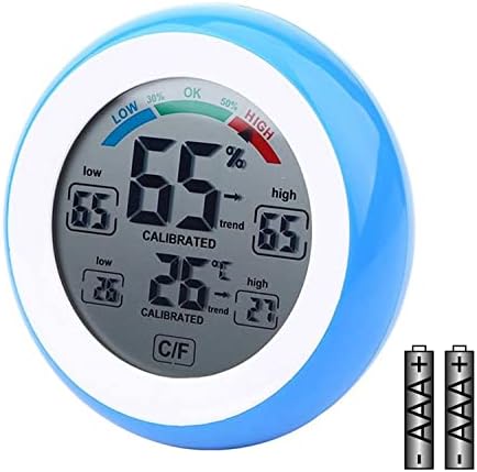 amiciSense Digital Weather Station, Thermometer Hygrometer for Indoor Temperature and Humidity Monitoring with Touch Display