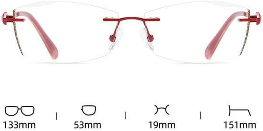 LKP Anti Blue Light Sunglasses + 2.50 Rimless Reading Glasses For Women Transition Photochromic Presbyopia UV Protection(+1.50)