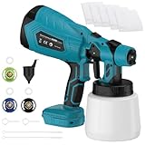 Cordless Paint Sprayer Compatible with Makita Battery,Handheld Paint Sprayer with 3 Nozzles & 1000ml Tank for Furniture, House, Fence, Walls(Battery Not Included)