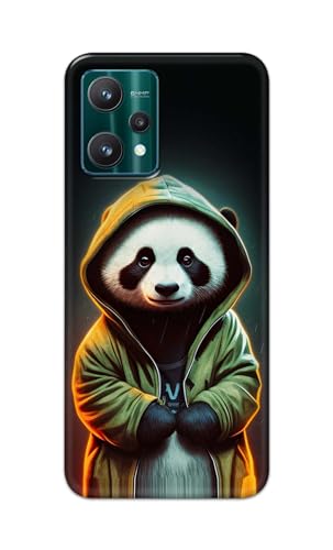 Image of Printed Hard Back Cover Case for Realme 9 Pro 5G Back Cover (Cartoon Panda) -1111