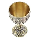 Milisten Copa de Licor de Metal Vintage Retro, Vaso Pequeño para Licores, Taza Decorativa Azul Verdoso para Fiestas y Reuniones Hogar, Vajilla Vintage