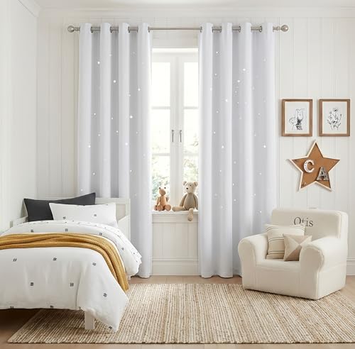 NICETOWN Star Curtains for Kids Room (2 Panels)