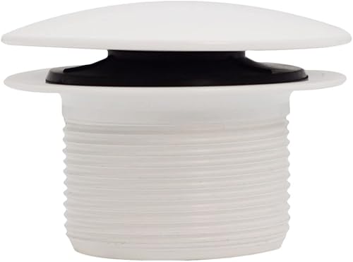 Miniatura 4 de Westbrass A398RK-50 Tapón de drenaje de bañera con punta de hongo de rosca gruesa NPSM de 1-12 pulgadas con placa frontal de desbordamiento