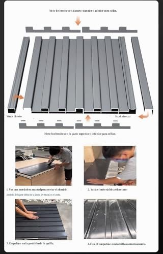 Láminas de techo metálicas corrugadas, paneles de aluminio para uso exterior, revestimiento impermeable para cobertizos, aislamiento térmico