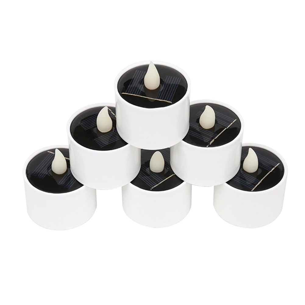 Velas LED solares para exteriores que solucionan el viento del jardín