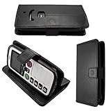 caseroxx Bookstyle Handytasche für Doro Secure 580 / 580IUP in schwarz – Klapphülle mit Kreditkartenfächern, Magnetverschluss, Standfunktion und R&umschutz für Bildschirm & Gehäuse