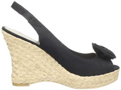 Image of Moda Spana Women's Hide Slingback Espadrille,Black Cotton Voile,13 M US