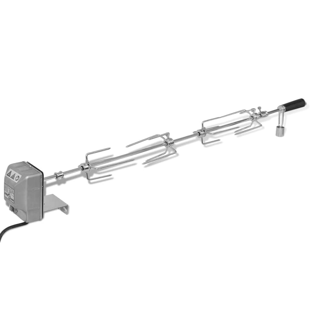 vidaXL Espetón para asados y Barbacoa con Motor Acero 1000 mm