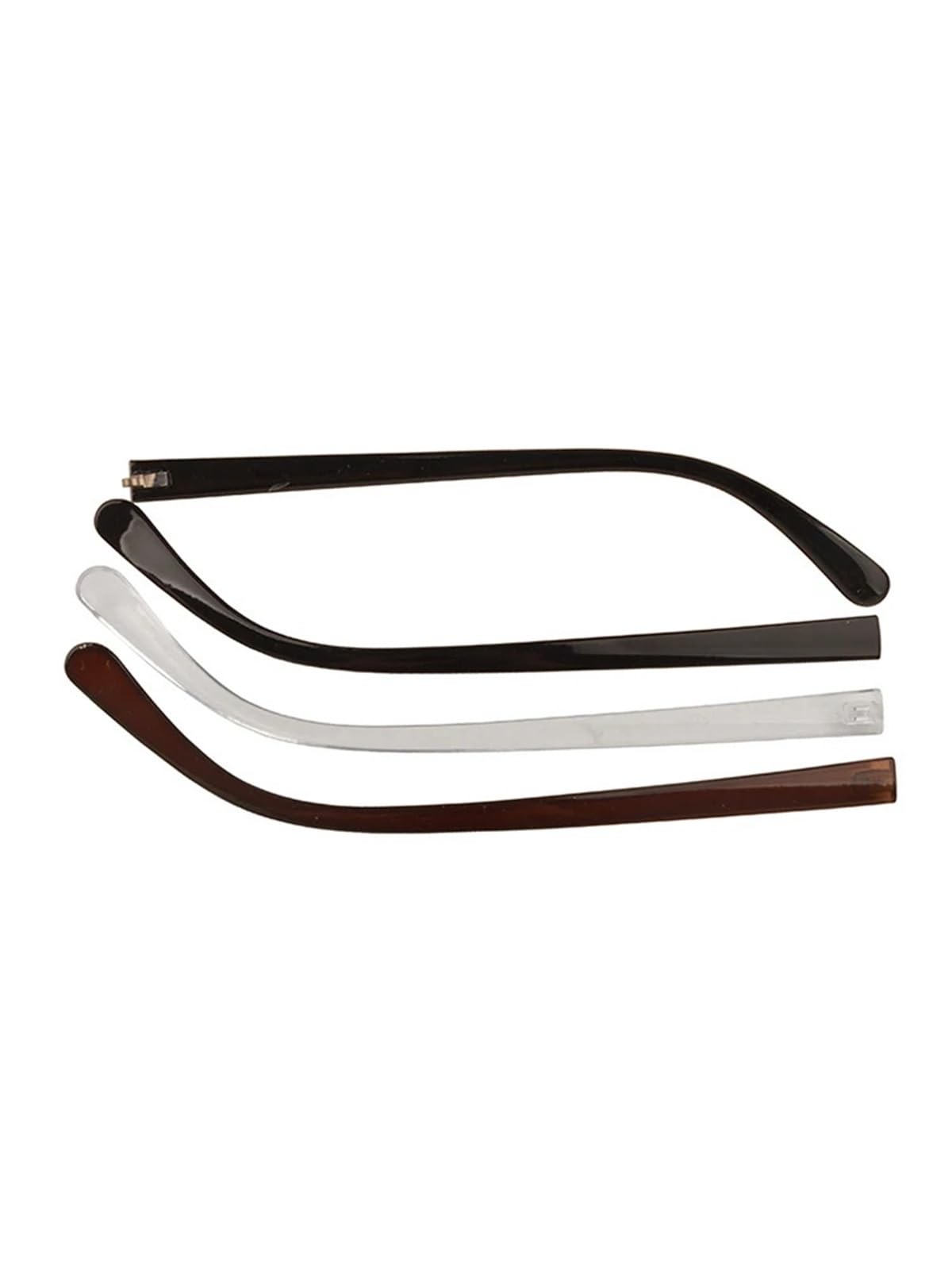 Gafas Patilla Patilla 10 pares de gafas de resorte de PC de Negro transparente de 8mm de ancho, punta de pierna de plástico for gafas, accesorios de reparación(Pc05 Brown)