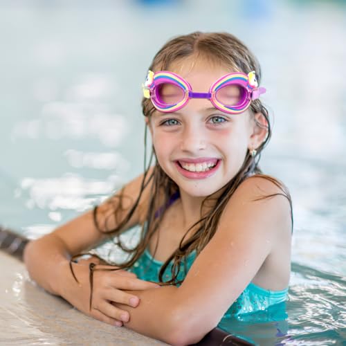 PRETYZOOM Anti-Fog Swimming Goggles for Kids Cute Unicorn Design with Adjustable Strap Comfortable Silicone Fit Perfect for Toddlers Age 3-6, 6.10 X 2.16 X 1.57 Inches - image 2