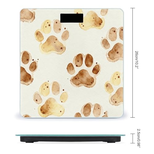Báscula digital para cuerpo con diseño huella de perro miniatura 2