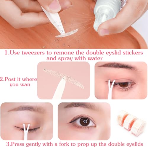 Fita adesiva invisível para pálpebras 900 peças, portátil, respirável, natural, invisível, fita ades