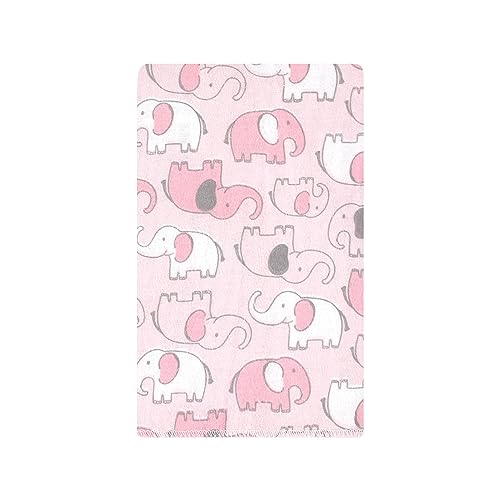 Luvable Friends Hudson Baby Flannel Burp Cloths 10pk, Pink Elephant Parade2