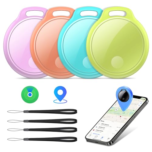 Image of Air Tracker Tags-4 Pack: Smart Bluetooth Tracker, Compatible with Apple Find My APP (iOS Only) Replaceable Battery, IP67 Waterproof, Suitable for Luggage, Wallets, Backpacks, Keys Tracking Tag