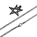 TempBeau Satanic Pentagram Pendant Necklace Stainless Steel - Handmade Upside Down Pentacle Charm Link Chain, Minimalist Necklaces Jewelry Gifts for Men Teen Women