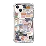 Bible Verses Aesthetic Case Compatible with iPhone 13, Cute Indie Christian Postive Quotes Case for