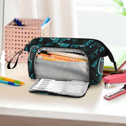 Image of Fisyme Video Games Pencil Case Large Capacity Pencil Pouch Pen Bags Box Big Makeup Pencil Case Organizer