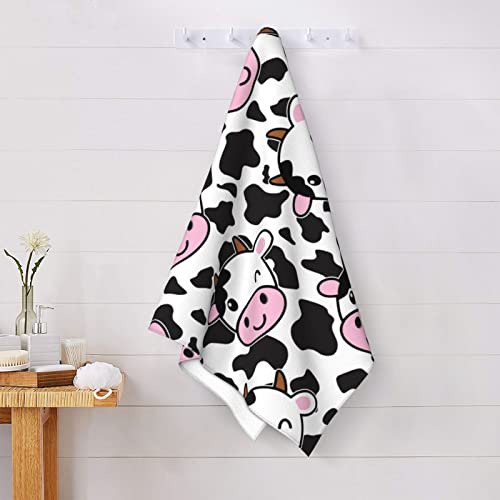 Skt T1 Microfiber Cow Print Beach Towels Cow Cattle Head Funny Animal Black And White Bath Towel Quick Dry Sand Free Pool Towel Wrap Cow Print Gifts Accessories For Adults Kids, Oversized 31.5X51.2 #TOP5