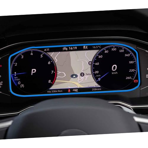 Verre trempé 8 pouces anti-rayures pour écran compteur VW Taigo 2022