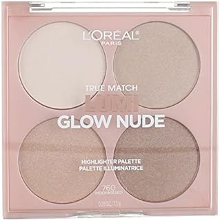L'Oreal True Match Lumi Glow Nude Highlighter Palette, #760 Moonkissed, 0.26 oz (Pack of 2)