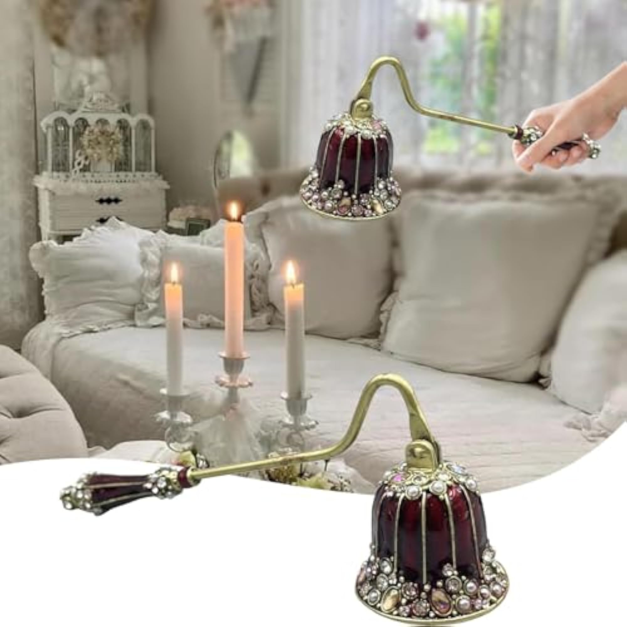 Unique Dark Red Candle Snuffer Wick Extinguisher