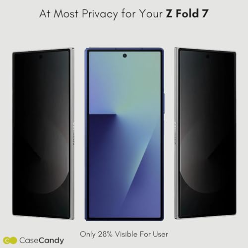 Image of Casecandy - (2 Pack Privacy Tempered Glass Screen Protector for | HD Galaxy Privacy Glass Protector Guard - HD (For Fold 7)