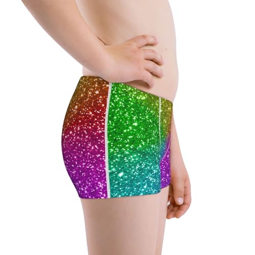 Boys' Cotton Boxer Brief Soft Underwear-Colorful Glitter2