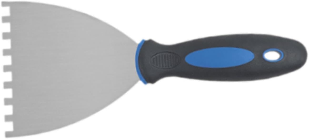 Notch Trowel Plastering Trowel Construction Hand Tools with Comfort Handle Tile Trowel for Plaster Scraping Cement Wallpaper