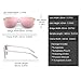 JIM HALO Rimless Mirrored Sunglasses for Women Men One Piece Frameless Shades (Transparent Frame/Mirror Pink Lens)