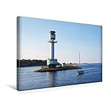 Premium Textil-Leinwand 45 x 30 cm Quer-Format Leuchtturm 