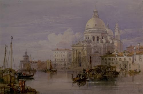 Cuadro de Canal de Venecia por William Leighton Leitch, lienzo decorativo de 60x90cm para oficina