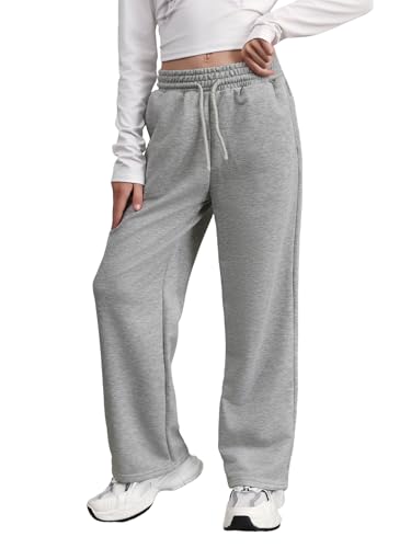 SOLY HUX Girl's Straight Wide Leg Sweatpants Casual High Waisted Baggy Joggers Track Pants2