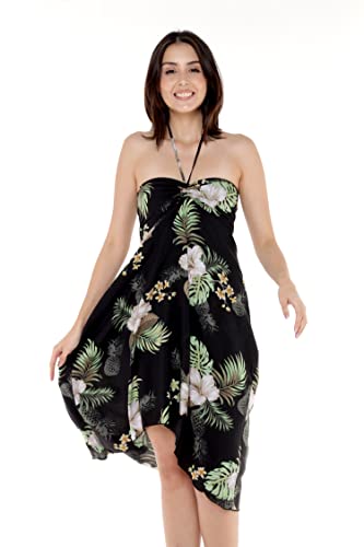 Image of Matchable Couple Hawaiian Shirt or Dress Signature Prints Pineapple | Sold Individually; Matchable Couple Collection; Soft Comfortable Fabric; Signature Tropical Prints; Vacation Ready