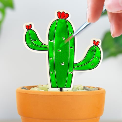 Kit de bricolaje de cactus de vidrieras Gift Republic para pintar decoración acrílica de hogar 4