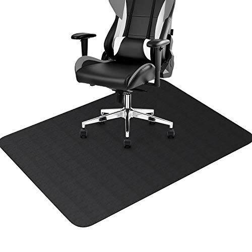 BEVA チェアマット ズレない 床保護マット 90×120cmカーペット 厚さ1.5mm デスク足元マット 抗菌 防カビ 床の傷防止 すべり止め フローリング 机下/椅子/フロア/畳/床暖房対応/オフィス(ブラック)