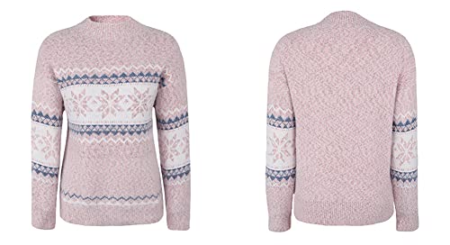 Image of JUNBOON Women's Casual Leopard Print Knitted Pullover Sweaters Long Sleeve Crew Neck Jumper Tops