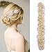 Produktbild SEGO Haarteil Dutt DIY Ponytail Extension Haargummi Hochsteckfrisuren Haar voluminös wie Echthaar Gebleichtes Blond-1