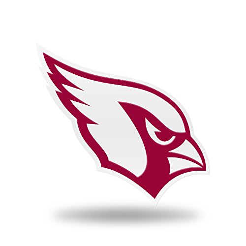 Rico Industries NFL Arizona Cardinals Auto Emblem 3D Sticker Red, White ,6.25 by 4.5 by 0.2