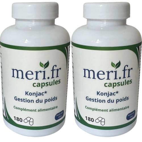 Mélange Plantes & Fibres Gestion du Poids Meri.fr - Lot de 2 boîtes de 180 capsules complètes