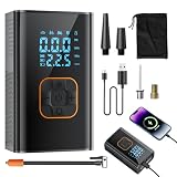 Bomba de aire para coche, 150 PSI, portátil, inalámbrica, automática, inflador de neumáticos, compresor de aire con pantalla digital para auto, camión, bicicleta, motocicleta, pelotas, juguetes inflab