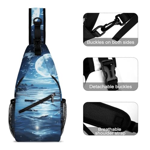 Mochila casual tipo bandolera para viaje y senderismo miniatura 3