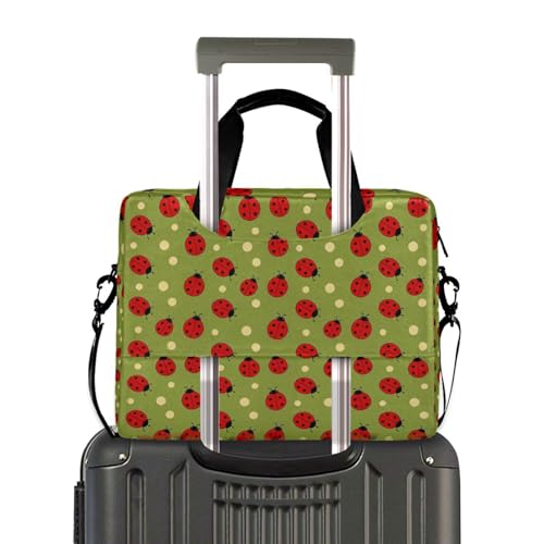 Bolso maletín para portátil 15.6" verde con asas y correa miniatura 4