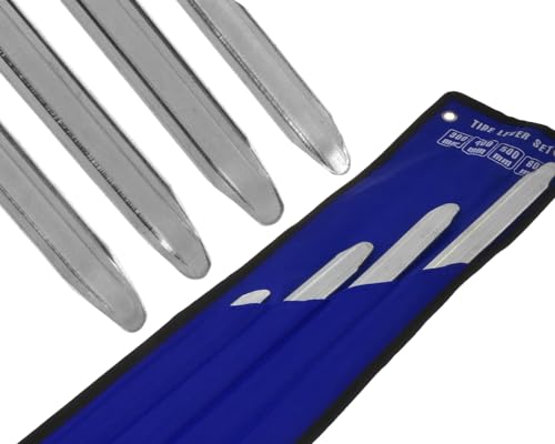 2EXTREME Montierhebel Satz 4-teilig 30 40 50 60 cm - Manganstahl Reifenmontierhebel - Montiereisen Reifen Werkzeug für Reifenmontage und Reifenwechsel - geeignet für Fahrrad Roller Motorrad Auto